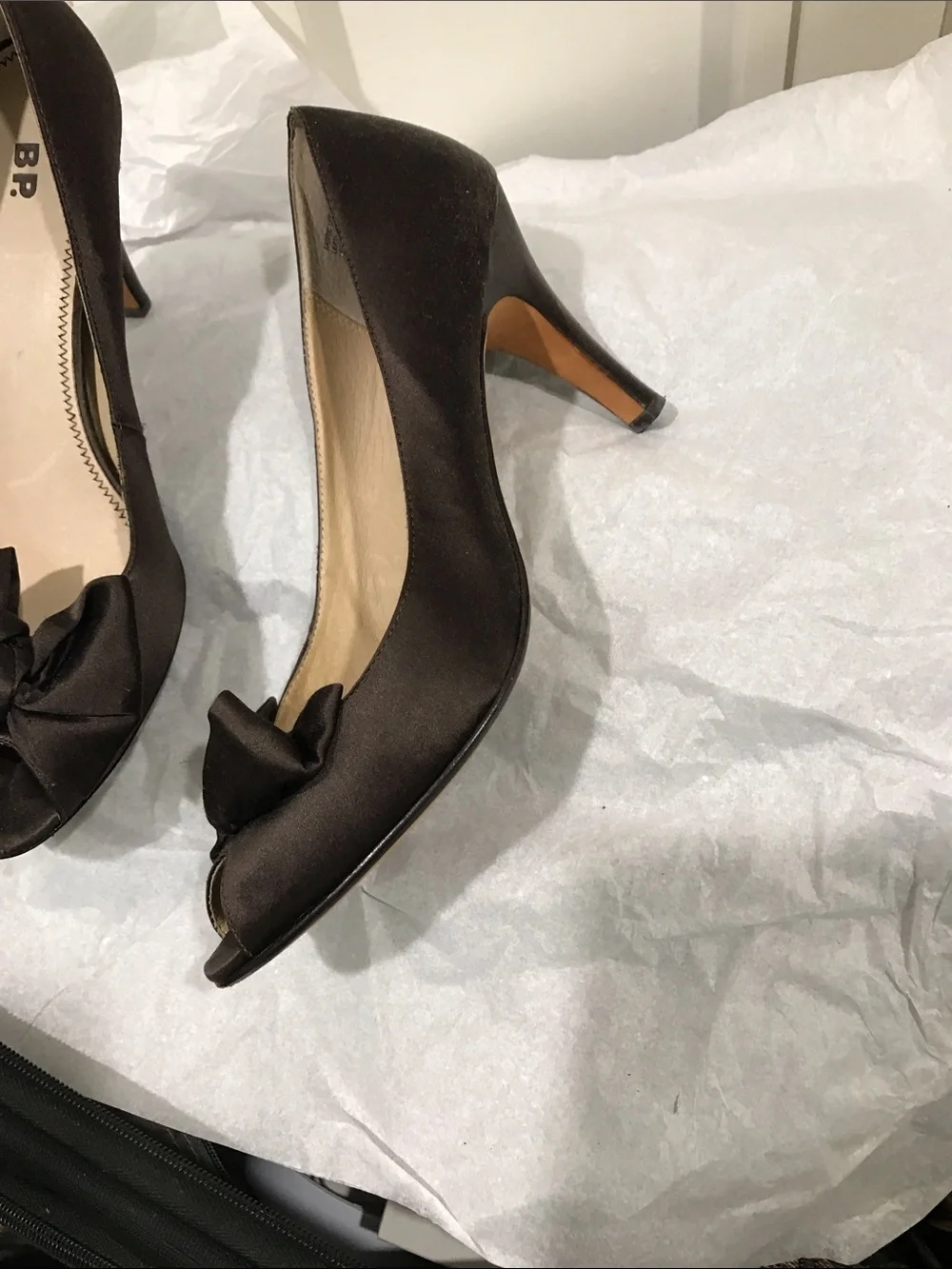 BP Nordstrom Satin Brown Pump